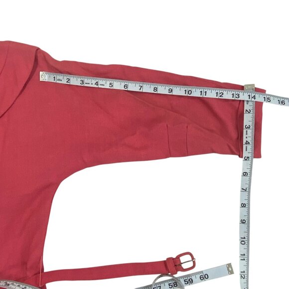 Vintage 50s Presige Junior of New York Womens Dress | Pink | Pockets Belted - Picture 13 of 14